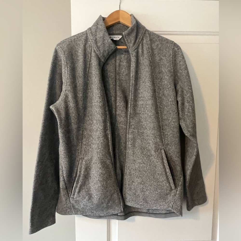 Athleta Zip Up Sweatshirt - Gray - Size L
